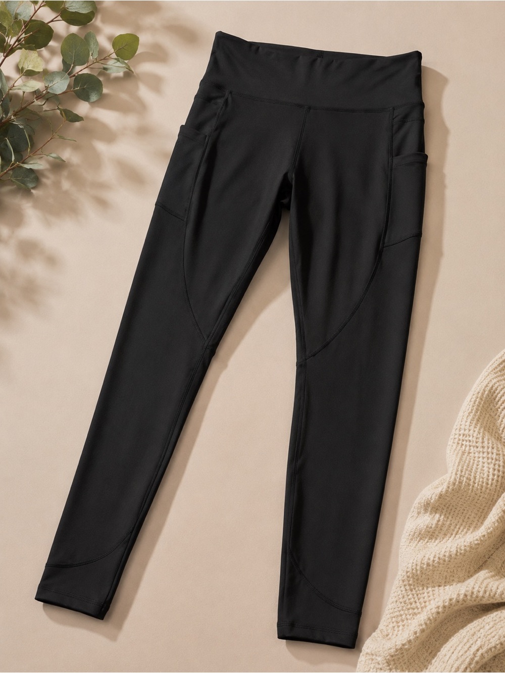 ZYIA Black High-Waist Pocket Leggings